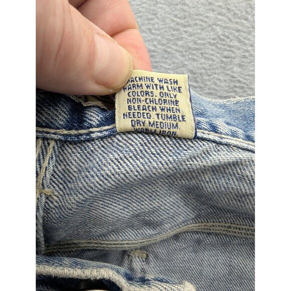 Vintage Abercrombie & Fitch Jeans Mens 38R Blue Denim Carpenter Workwear USA 90s - Picture 13 of 13